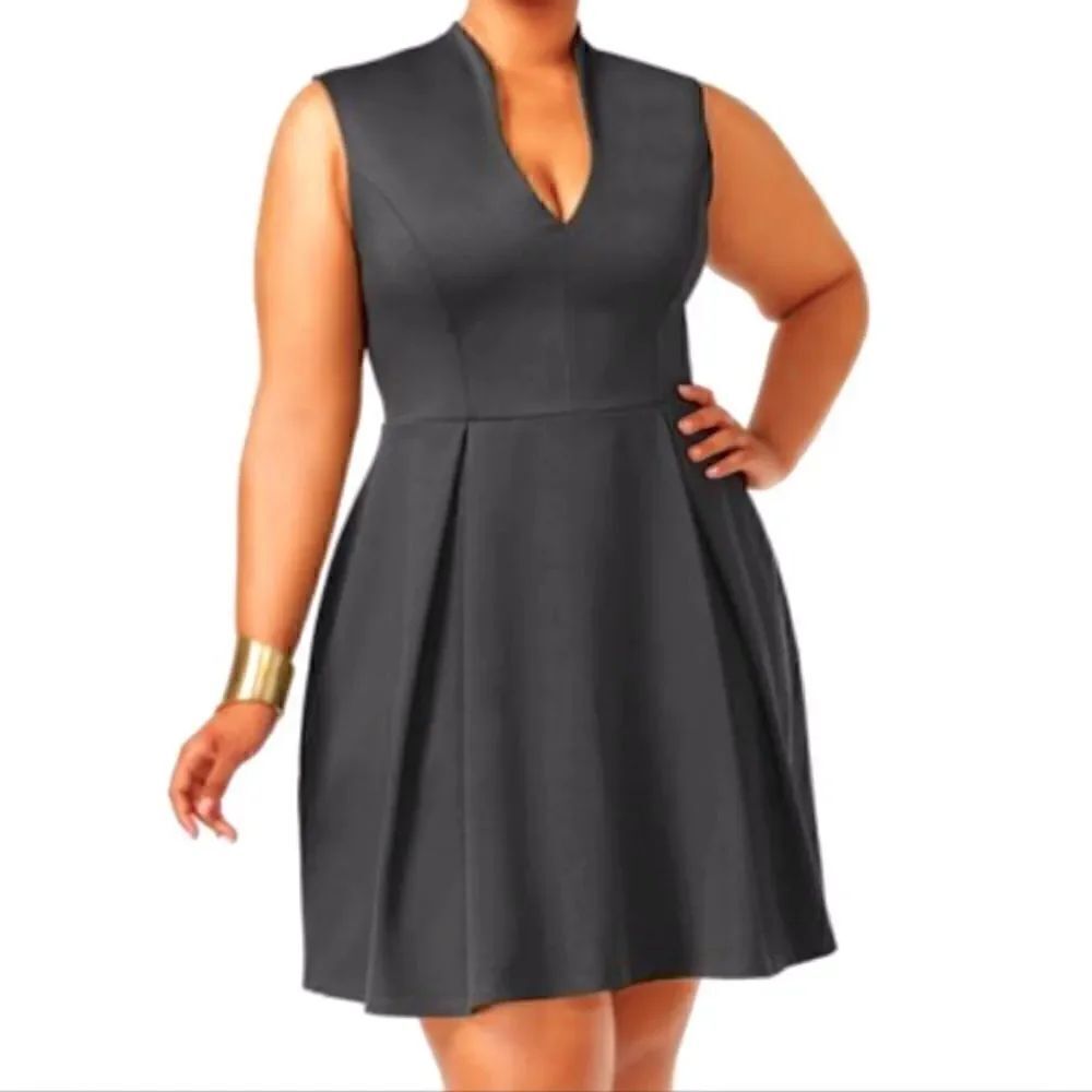 Soprano Fit and Flair Dress Black Size 3X NWT